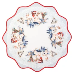 Mitteldecke „Weihnachtsdorf“, Ø 85 cm