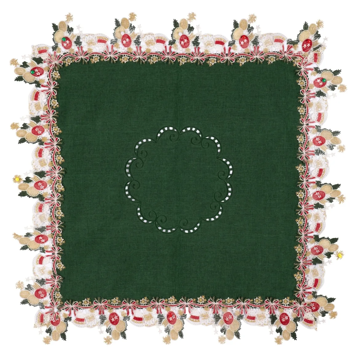 Mitteldecke „Weihnachtsglocken“, 85x85 cm