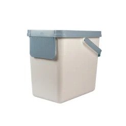 Müllbehälter, 2er Set, je 25 l, stapelbar weiß