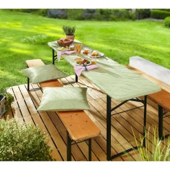 Outdoor-Jacquard-Kissenhülle zartgrün