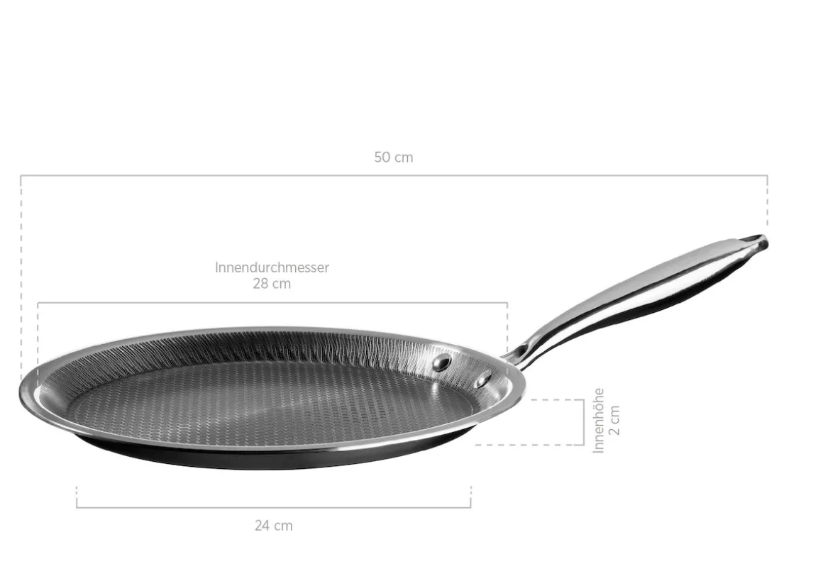 Palatschinkenpfanne, Edelstahl Hestia 1 x Pfanne
