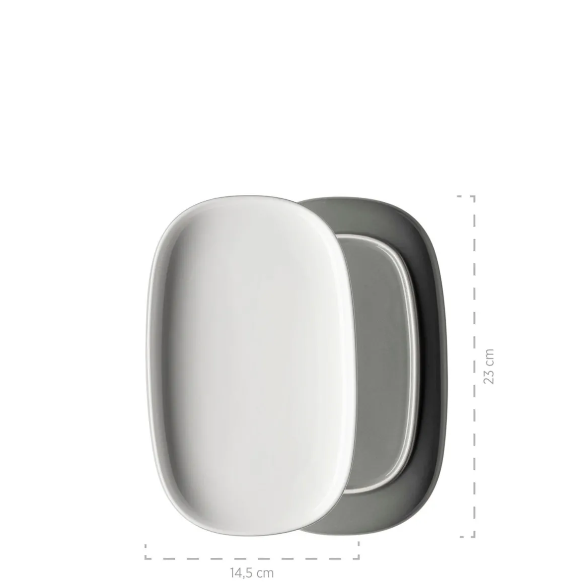 Plattenset, Keramik Isora Grau