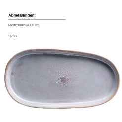 Plattenset, Steinzeug Elea Flieder