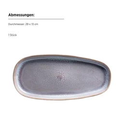 Plattenset, Steinzeug Elea Flieder