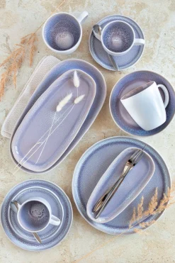 Plattenset, Steinzeug Elea Flieder