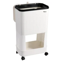 Platzspar-Rollwagen mit Mülleimer 1 Fach