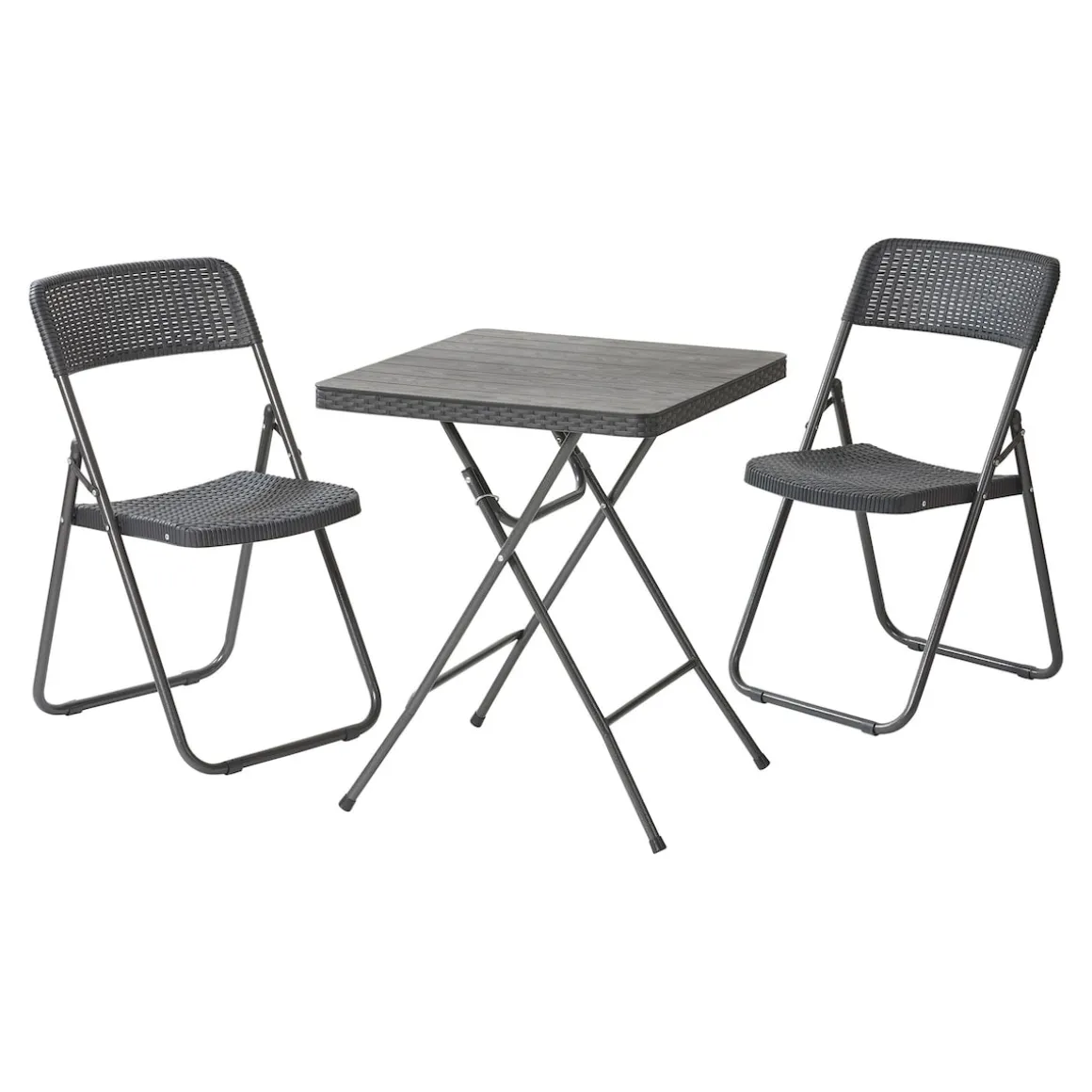 Platzspar-Sitzgruppe "Rattanoptik"