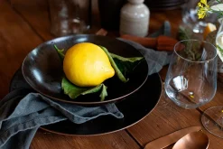 Platzteller-Set, Keramik Metallic Bronze