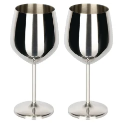 Premium-Edelstahl-Weingläser, 2 Stück