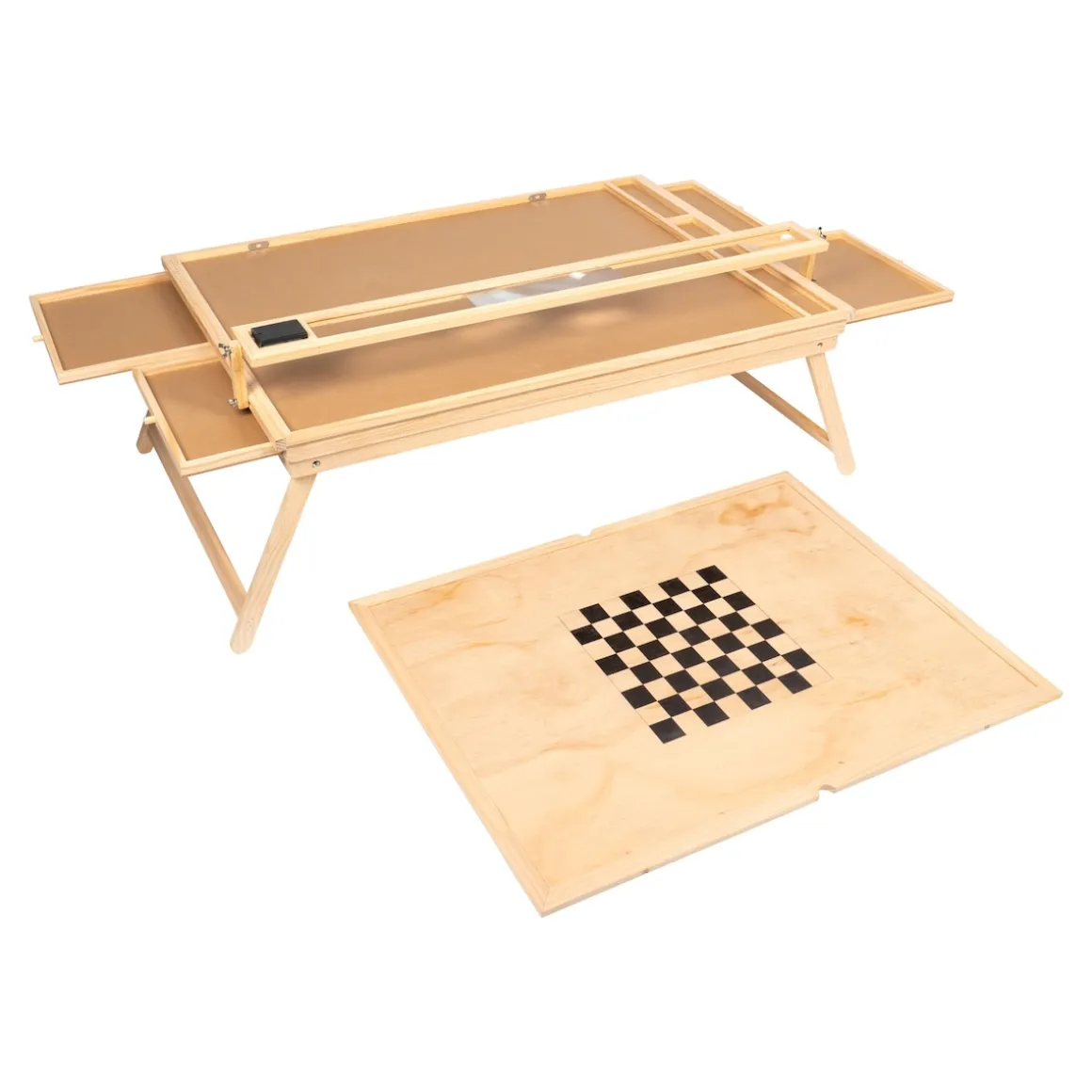 Puzzletisch "Premium" mit LED-Licht, 4 Schubladen, Lupe, mit Beinen, klappbar groß für 1500 Teile