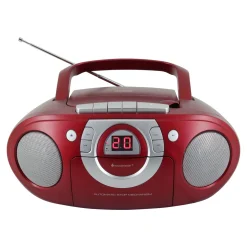 Radio-Kassettenspieler mit CD rot