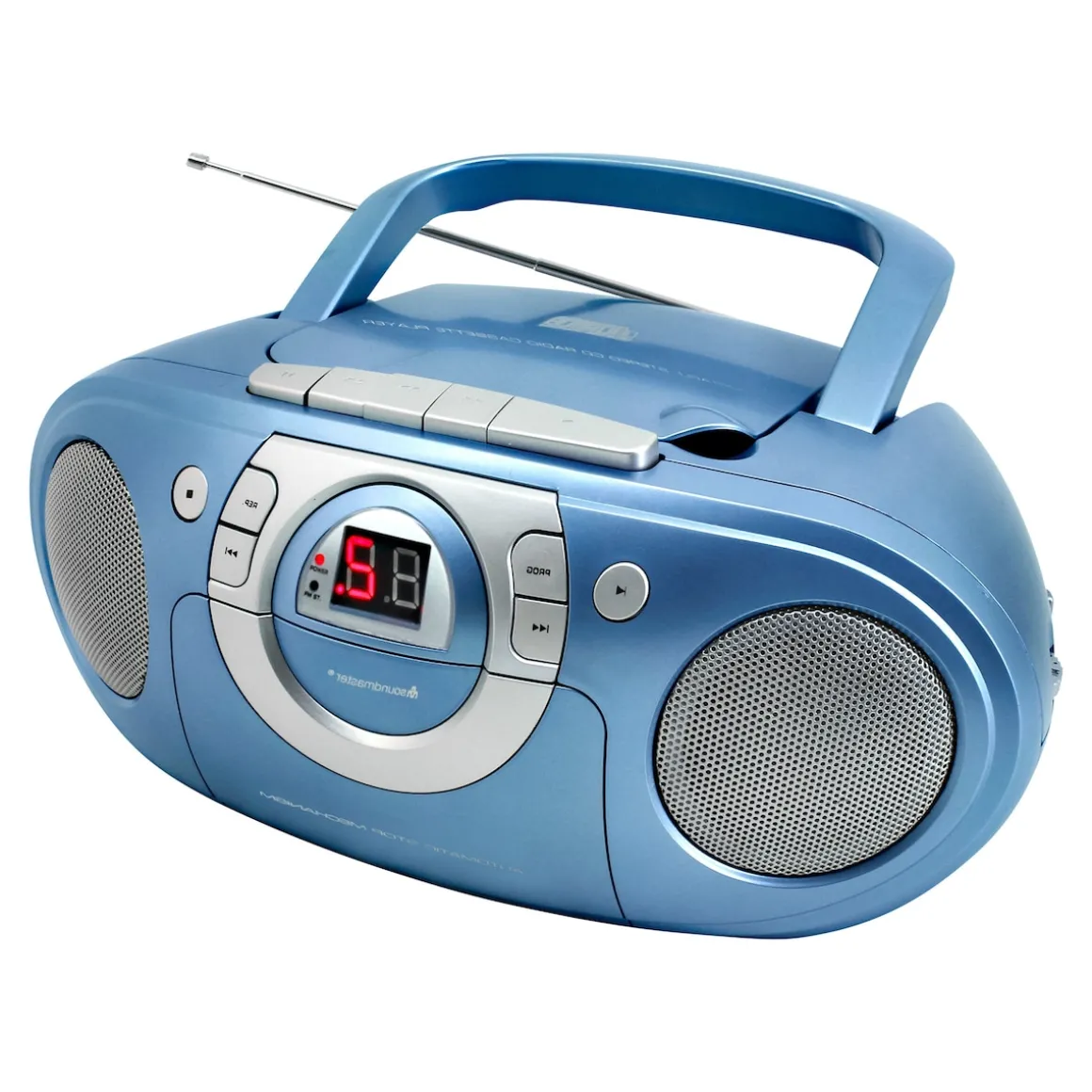 Radio-Kassettenspieler mit CD blau