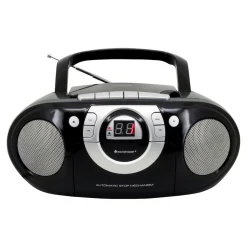 Radio-Kassettenspieler mit CD schwarz