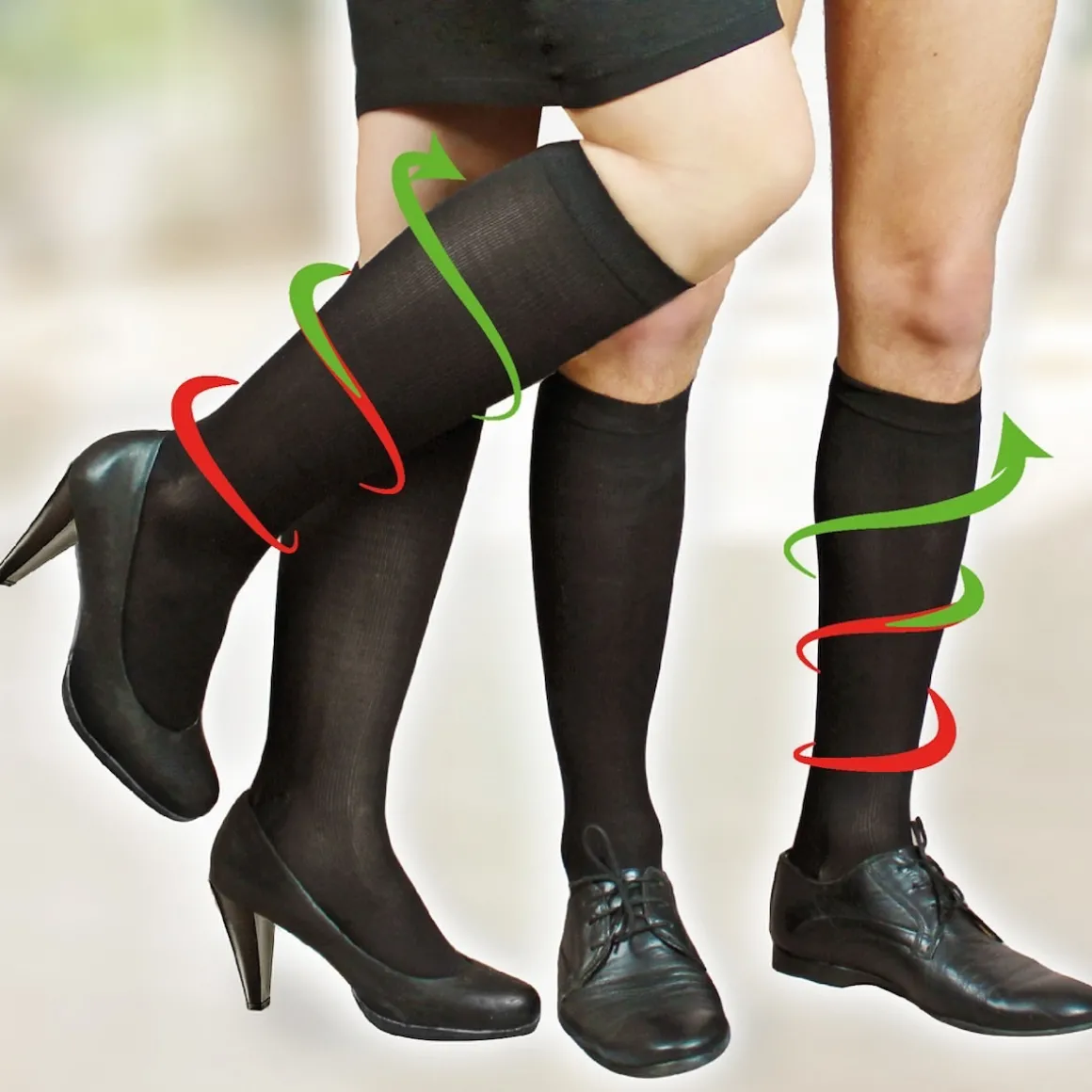 Reisestrümpfe mit aktiver Stützwirkung Beige