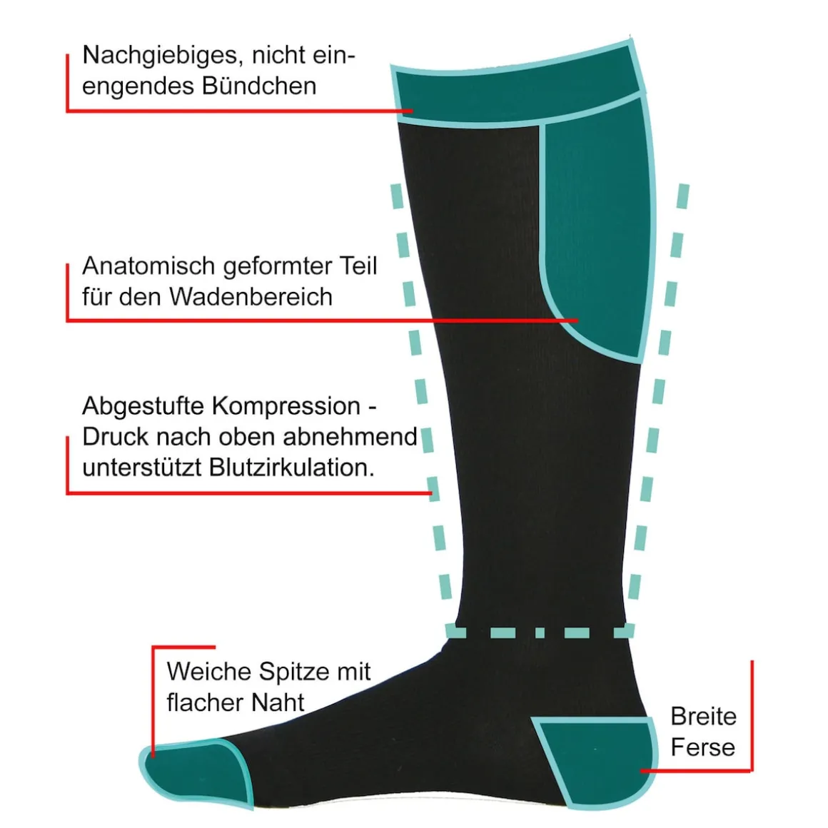 Reisestrümpfe schwarz mit Strasssteinen schwarz