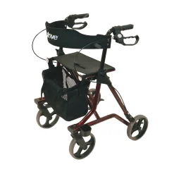 Rollator Torro mit Tasche, Rückengurt und Stockhalter