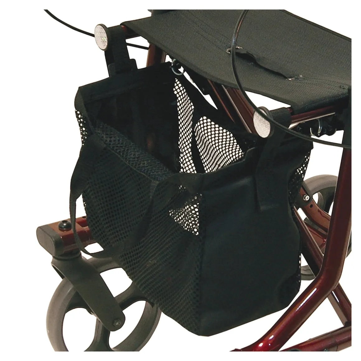 Rollator Torro mit Tasche, Rückengurt und Stockhalter