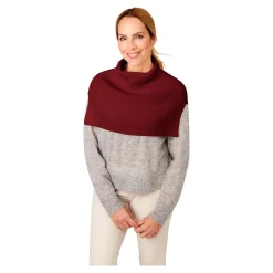 Rollkragen-Einsatz bordeaux