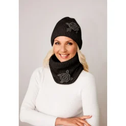 Schlupfschal „Rose“ schwarz
