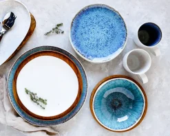 Servierplatten-Set, Steinzeug Frozen Weiß