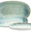 Servierplatten-Set, Steinzeug Frozen Grün