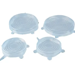 Silikondeckel dehnbar, 4 Stück