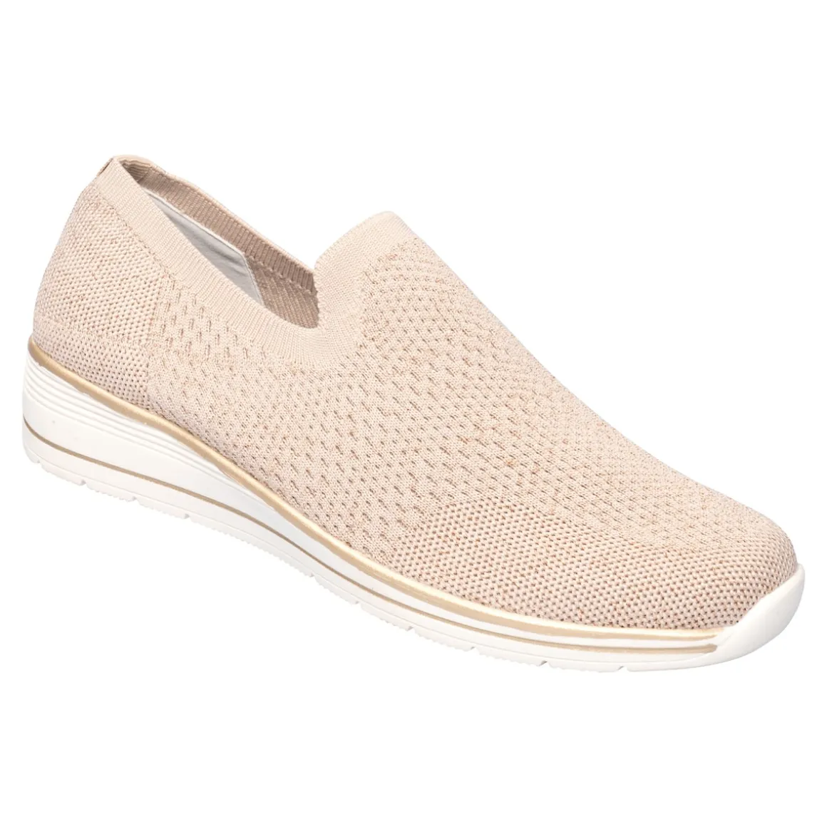 Slipper mit Keilabsatz „Federleicht“ taupe