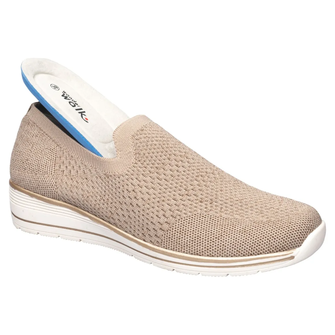 Slipper mit Keilabsatz „Federleicht“ taupe