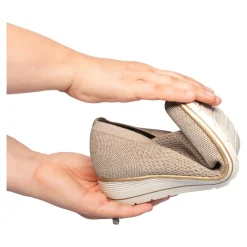 Slipper mit Keilabsatz „Federleicht“ taupe