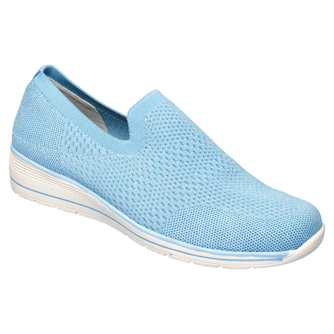 Slipper mit Keilabsatz „Federleicht“ blau