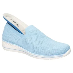 Slipper mit Keilabsatz „Federleicht“ blau