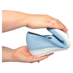 Slipper mit Keilabsatz „Federleicht“ blau