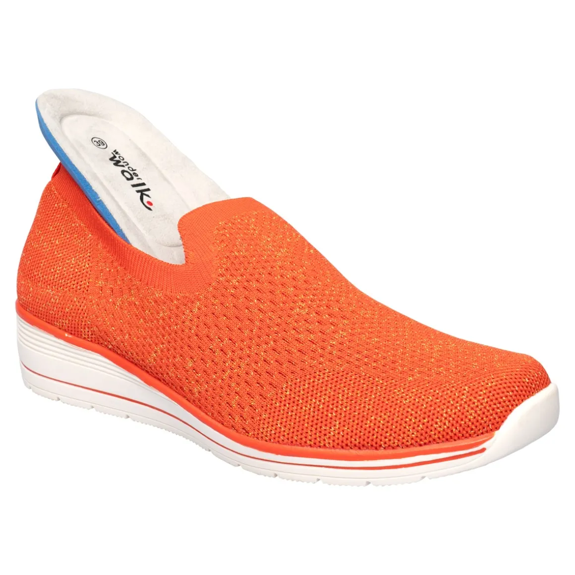 Slipper mit Keilabsatz „Federleicht“ koralle