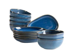 Snacking-Set, Steinzeug Cordelia Königsblau