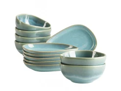 Snacking-Set, Steinzeug Cordelia Grün