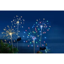 Solar-Gartenstecker "Diamanten-Regen" weiß