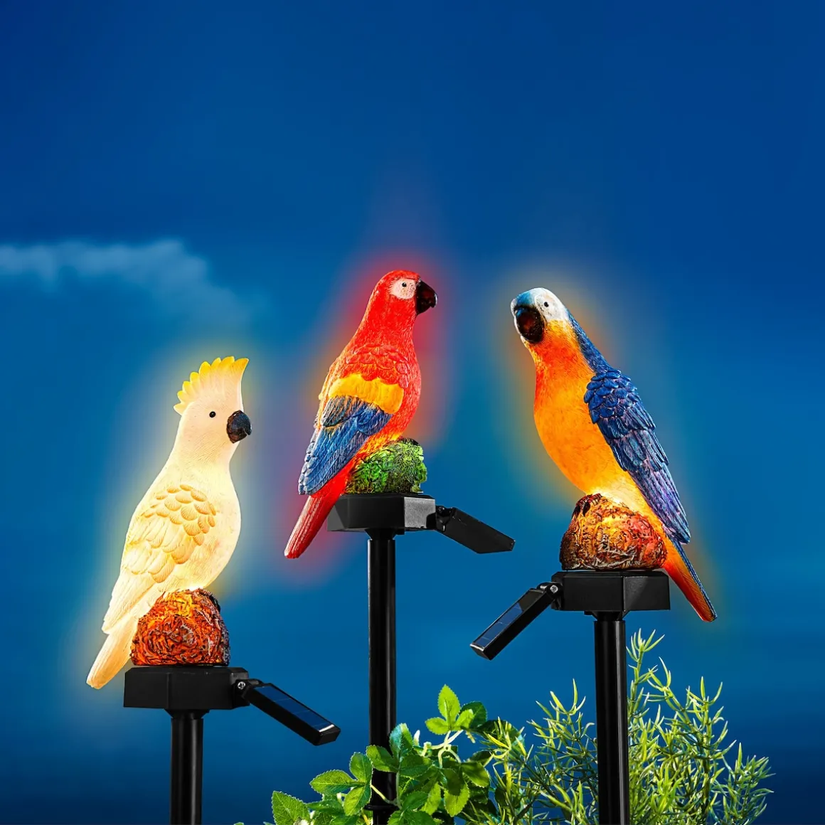 Solar-Gartenstecker "Vogel-Parade" Kakadu Karl