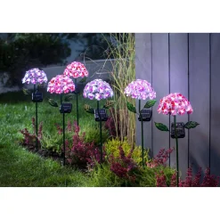 Solar-LED-Gartenstecker „Blütentraum“, 1 Stück rosa