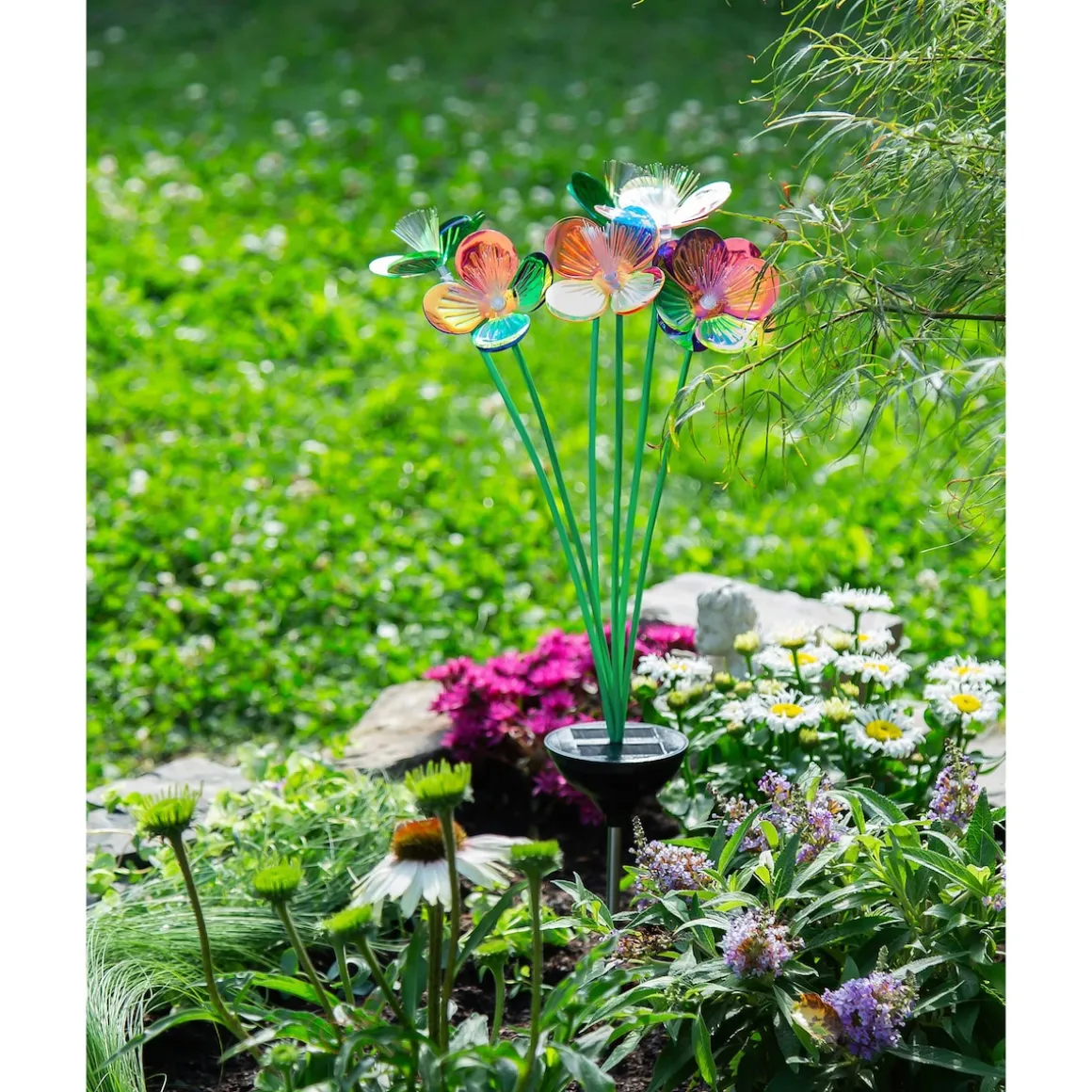 Solar-LED-Gartenstecker "Blume Solithia"