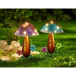Solar-LED-Pilz lila