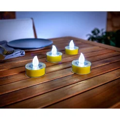 Solar-LED-Teelichter, 4 Stück