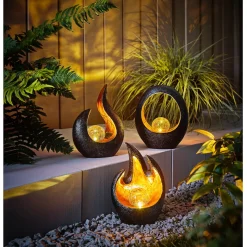 Solarleuchte Feuerstelle