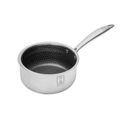 Stielkasserolle mit Wabenstruktur, Edelstahl, 18 cm