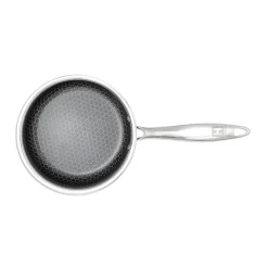 Stielkasserolle mit Wabenstruktur, Edelstahl, 18 cm