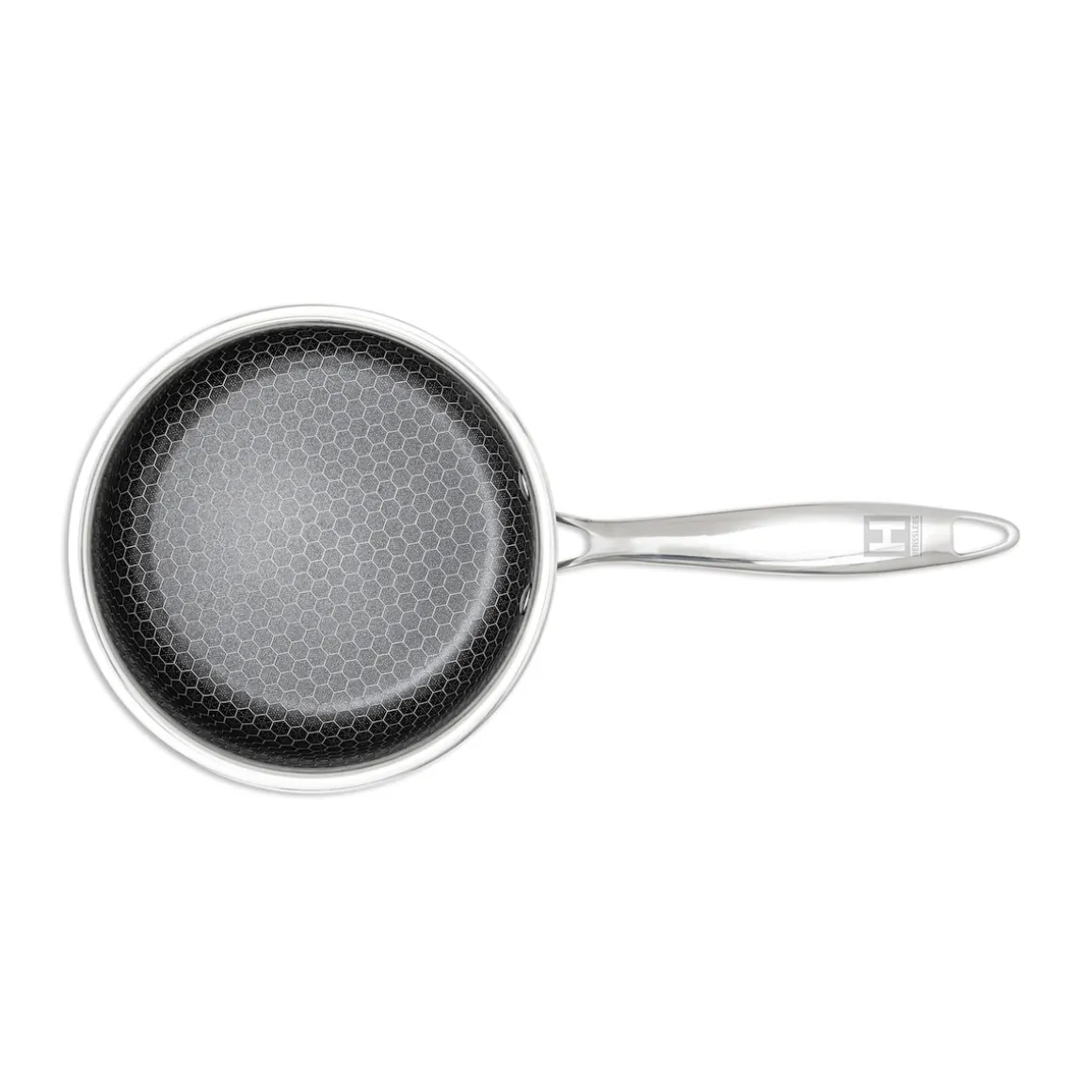 Stielkasserolle mit Wabenstruktur, Edelstahl, 18 cm