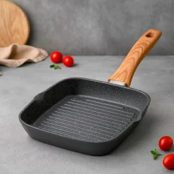 STONELINE Back to Nature Grillpfanne 16 cm | ohne Deckel - Holzoptik