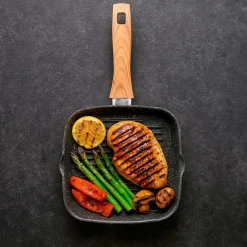 STONELINE Back to Nature Grillpfanne 16 cm | ohne Deckel - Holzoptik