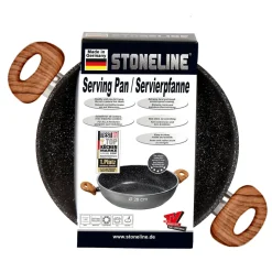 STONELINE Back to Nature Servierpfanne 28 cm | Holzoptik
