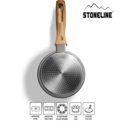 STONELINE Bratpfanne 16 cm | ohne Deckel - Holzoptik