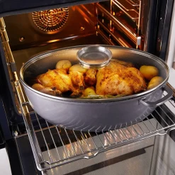 STONELINE Bräter Schmortopf Oval 39x26 cm | mit Deckel